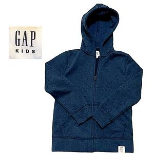 🌟GAP KIDS🌟BOYS’ HOODED ZIP UP SWEATSHIRT SWEATER•Navy Blue•Size M